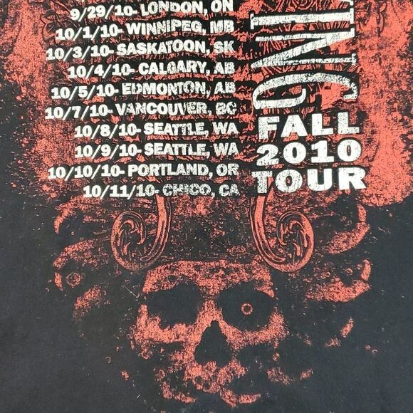 Vintage As I Lay Dying The Powerless Rise Fall 2010 Tour T-Shirt Small - Picture 7 of 7